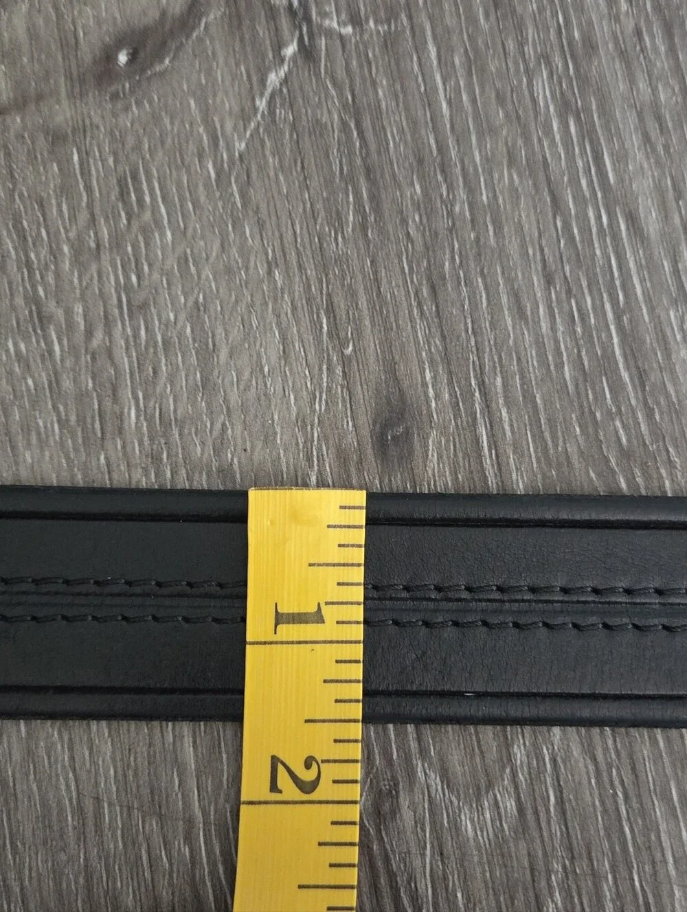 Vera Pelle Men's Black Leather Belt with Silver Buckle 42